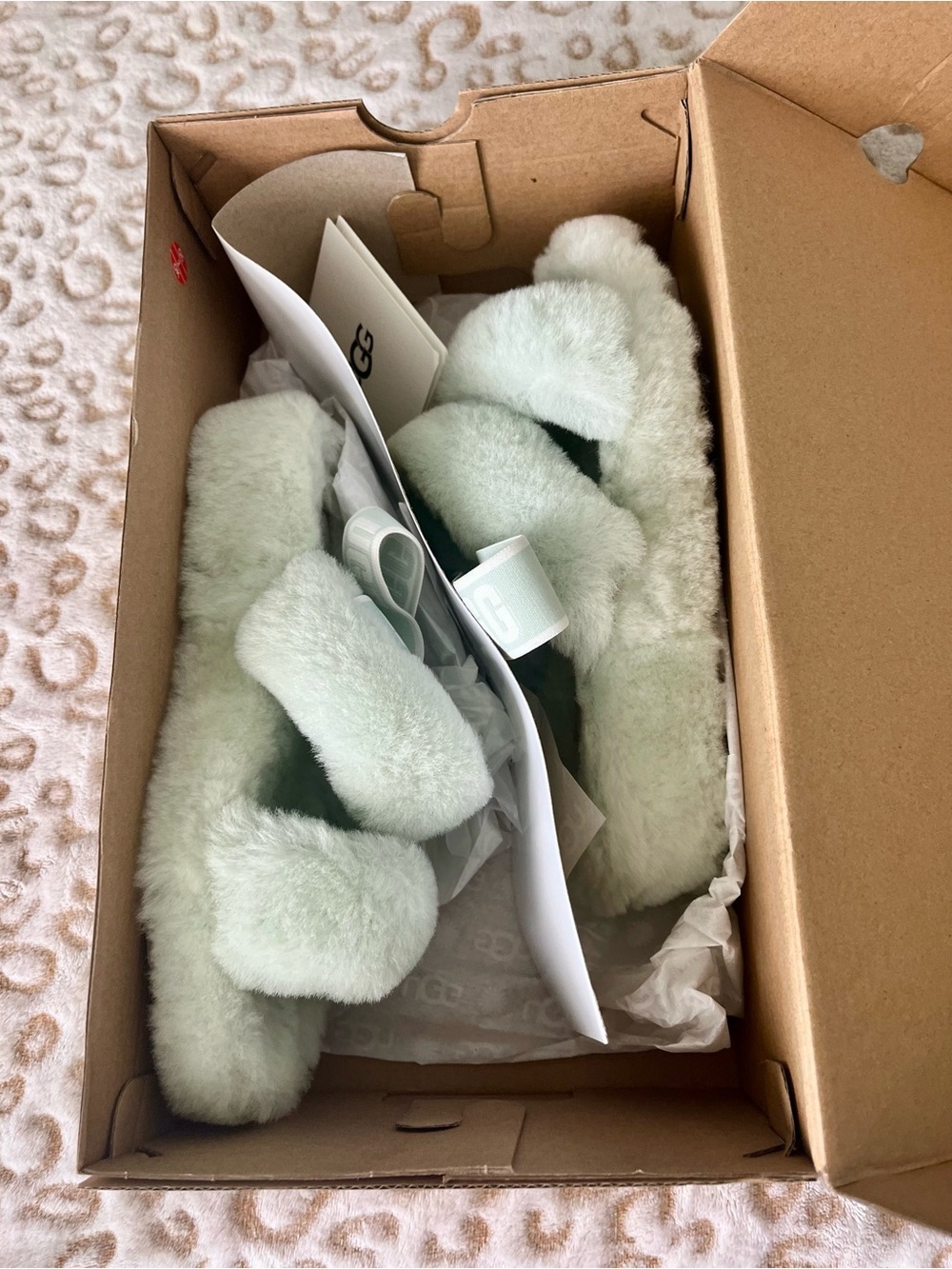 UGG Mint Plush Slide Slippers - Picture 2 of 4